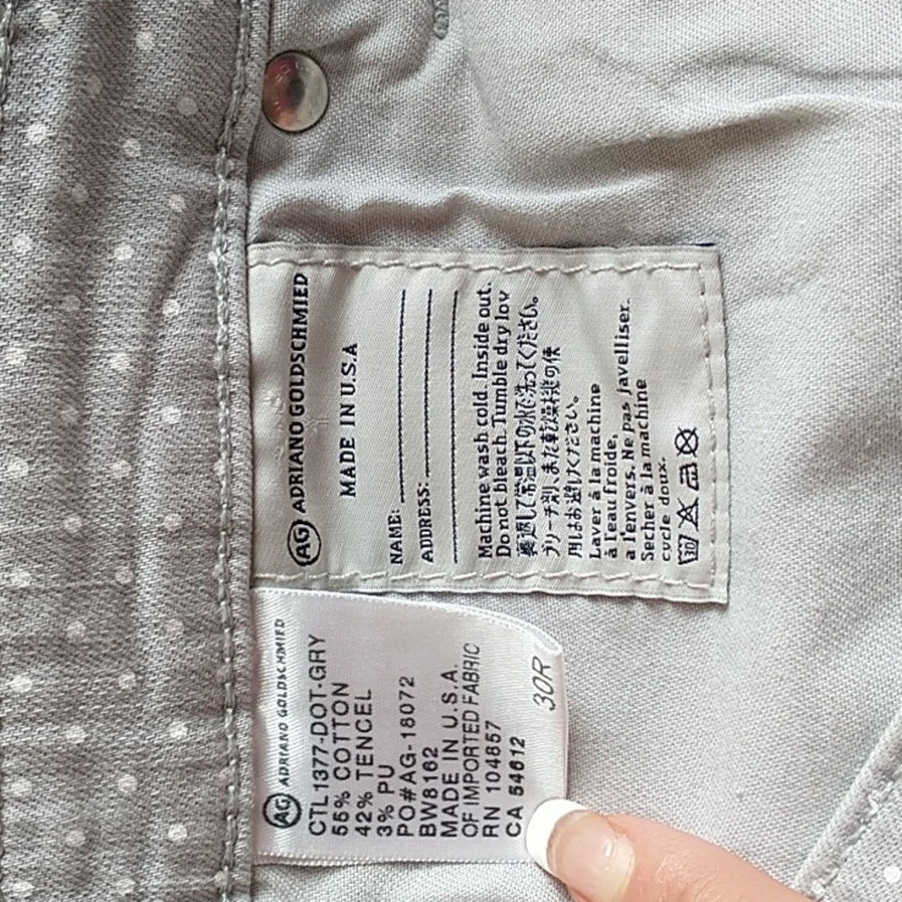 AG brand from Anthropologie polka dot denim - Picture 4 of 5